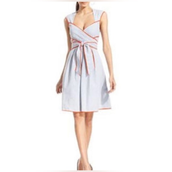 🚫SOLD🚫 Jessica Simpson 60s inspo seersucker sundress pin up stripe - Picture 2 of 6